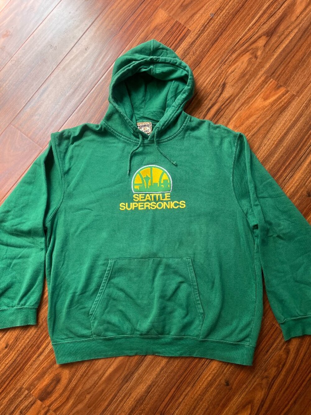 Hardwood Classics Retro Seattle Sonics Green Hoodie Sweatshirt 2XL